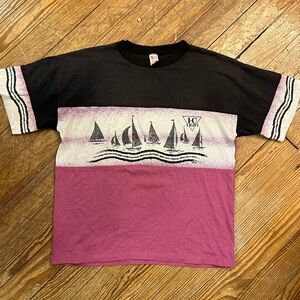 Vintage Boat IC Light Beer Shirt in Grey and Pink Size Large